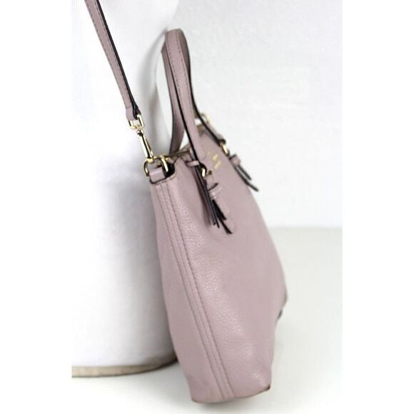 KATE SPADE NY PINKY GRAY GENUINE LEATHER SHOULDER BAG CROSSBODY HANDBAG PURSE - Picture 3 of 16